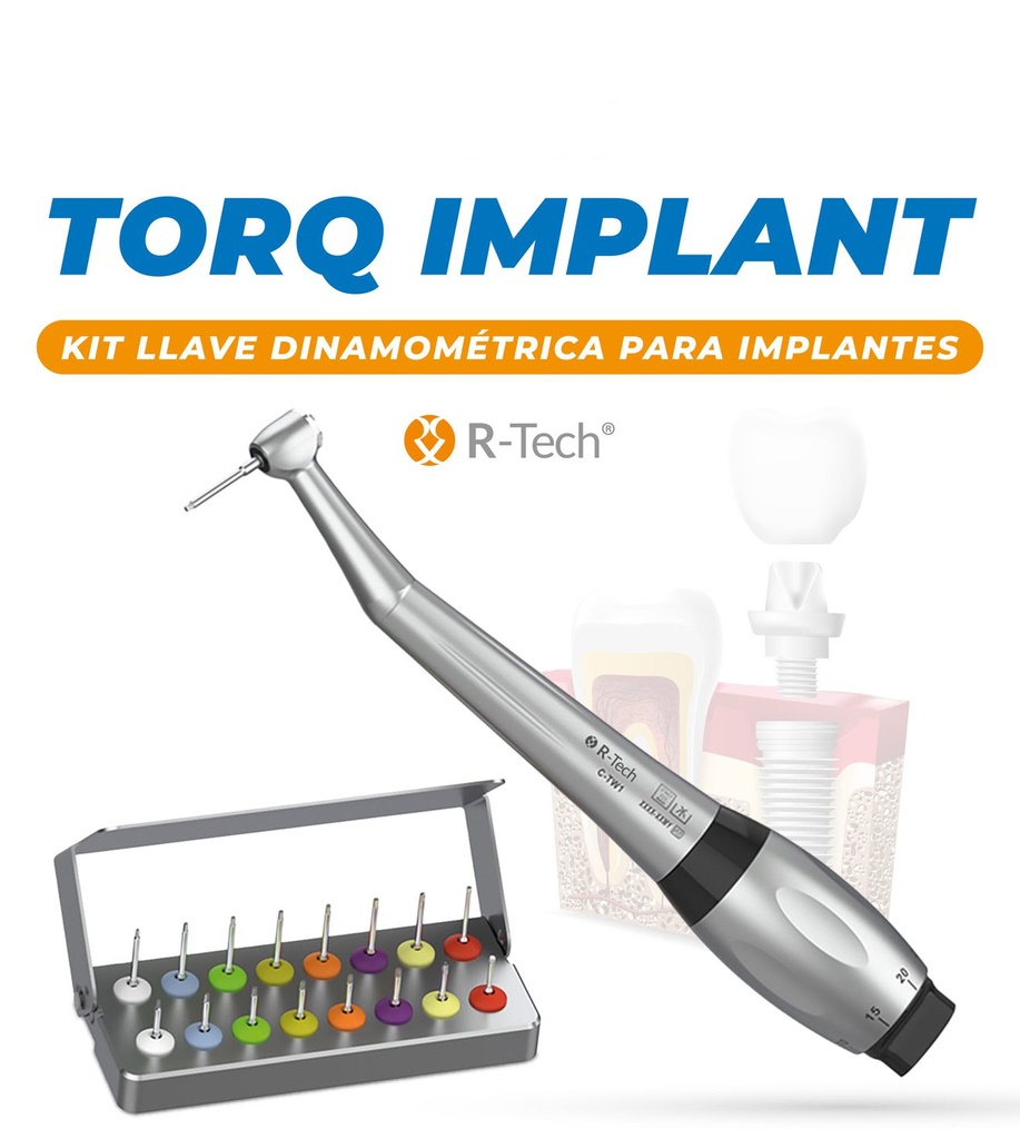 TORQ IMPLANT | Kit llave dinamométrica universal para implantes